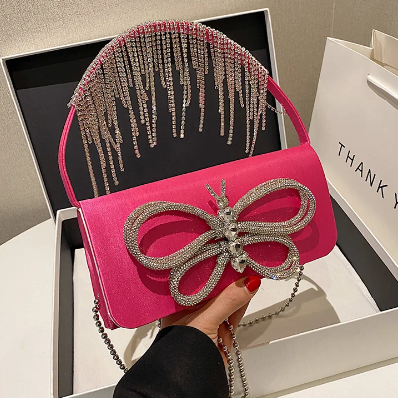 Party Tassel Handbags for Women Luxury Fashion Leather Shoulder Bag Woman High Quality Diamonds Square Bowknot Crossbody Bag
Party Tassel Handbags for Women Luxury Fashion Leather Shoulder Bag Woman High Quality Diamonds Square Bowknot Crossbody Bag