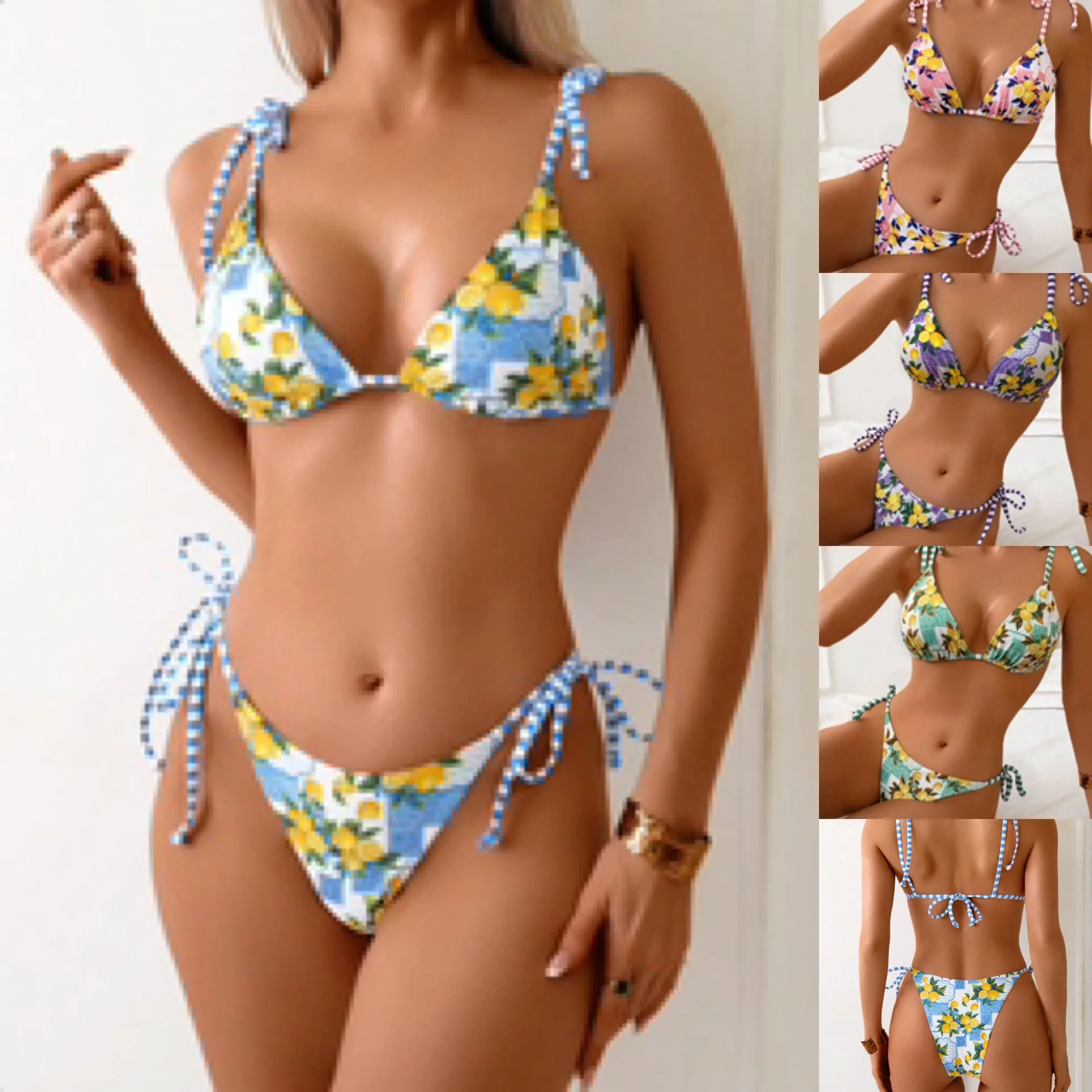 2026 New Printed Bikini Set Women Push Up Padded Swimsuit Sexy Fruit Pattern Two Piece Swimwear Brazilian Bottom Summer Beach
2026 New Printed Bikini Set Women Push Up Padded Swimsuit Sexy Fruit Pattern Two Piece Swimwear Brazilian Bottom Summer Beach