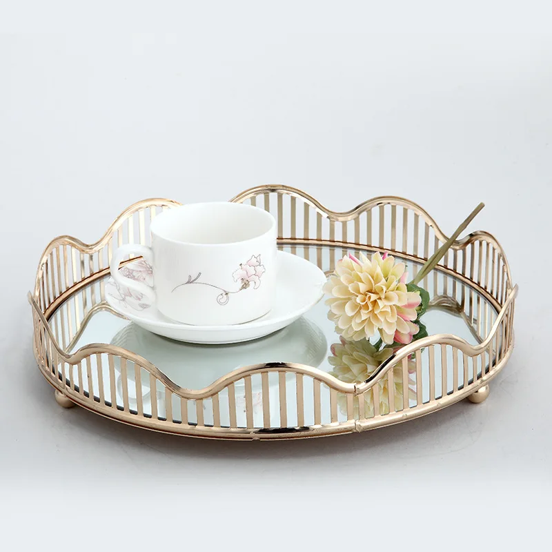 Gold Trays Decorative Vintage Mirror Glass Storage Tray round Fruit Plate Desktop Small Items Jewelry Display Plate
Gold Trays Decorative Vintage Mirror Glass Storage Tray round Fruit Plate Desktop Small Items Jewelry Display Plate