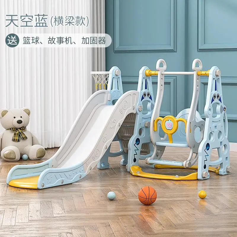 4 In 1 Toddler Playground Set Swing Slide Climber Basketball Hoop Backyard Indoor Playset for Boys and Girls Blue
4 In 1 Toddler Playground Set Swing Slide Climber Basketball Hoop Backyard Indoor Playset for Boys and Girls Blue