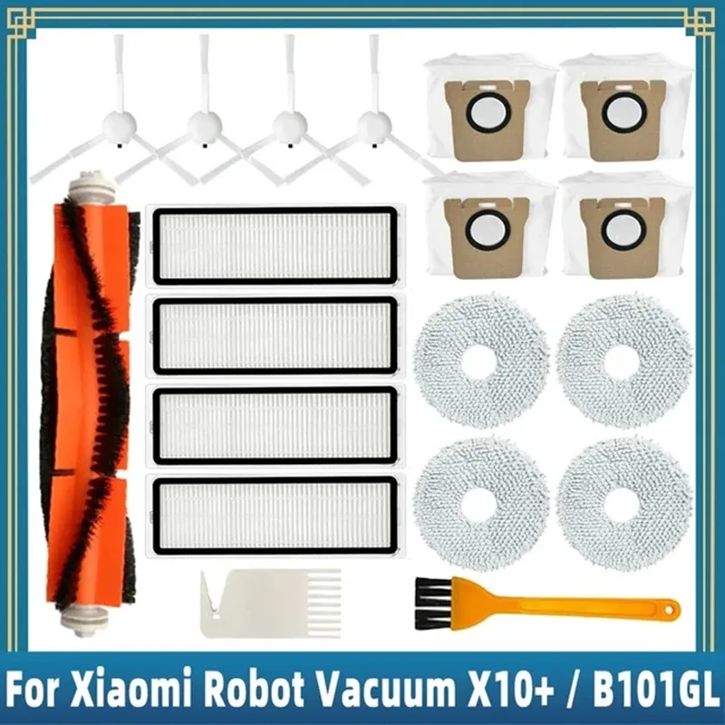 For Xiaomi Robot Vacuum X10+ X10 Plus B101GL Spare Parts Accessories Main Side Brush Hepa Filter Dust Bag Rag Mop Stand Dust Box
For Xiaomi Robot Vacuum X10+ X10 Plus B101GL Spare Parts Accessories Main Side Brush Hepa Filter Dust Bag Rag Mop Stand Dust Box