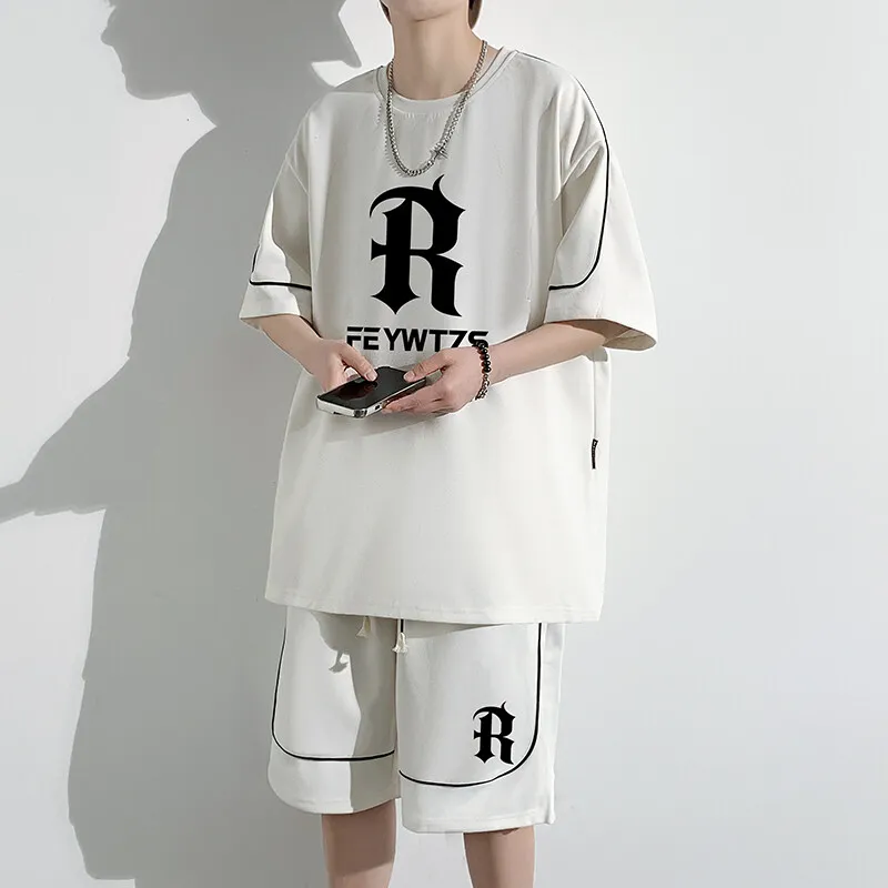 Casual 2025 Summer Men's Sets Short Sleeve T-Shirts & Elastic Shorts Pants Two Piece Tracksuits Outwear Loose Tops Tees Clothing
Casual 2025 Summer Men's Sets Short Sleeve T-Shirts & Elastic Shorts Pants Two Piece Tracksuits Outwear Loose Tops Tees Clothing