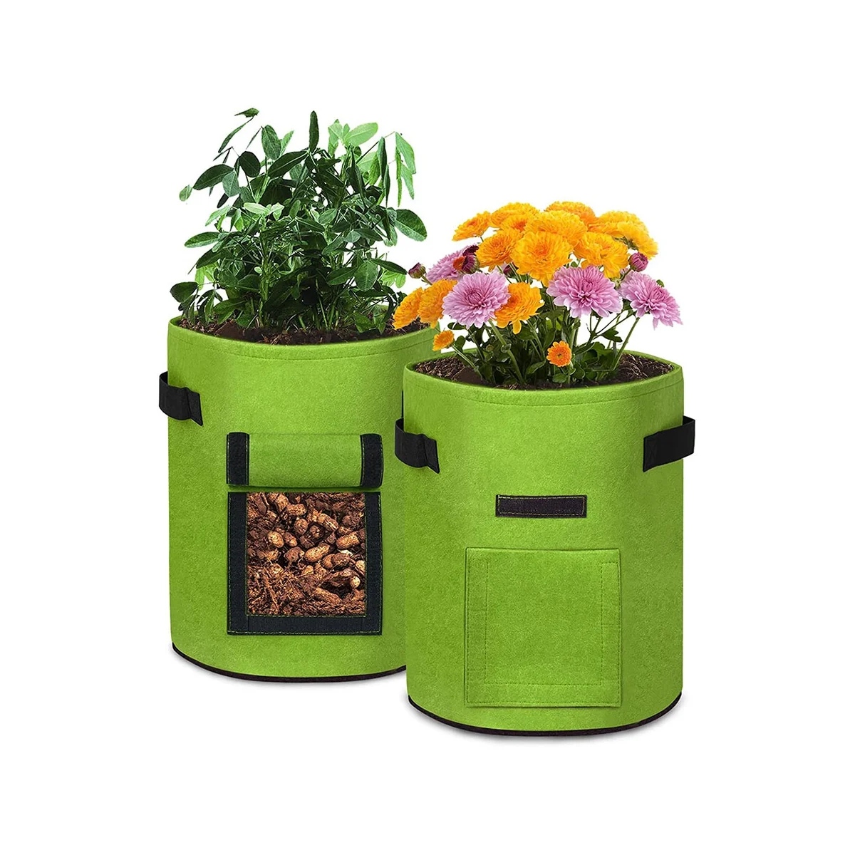 3X 10 Gallon Plant Bags Growing Bag Bags with Window and Handles Potato Planting Bag Non-Woven Fabric Bucke
3X 10 Gallon Plant Bags Growing Bag Bags with Window and Handles Potato Planting Bag Non-Woven Fabric Bucke