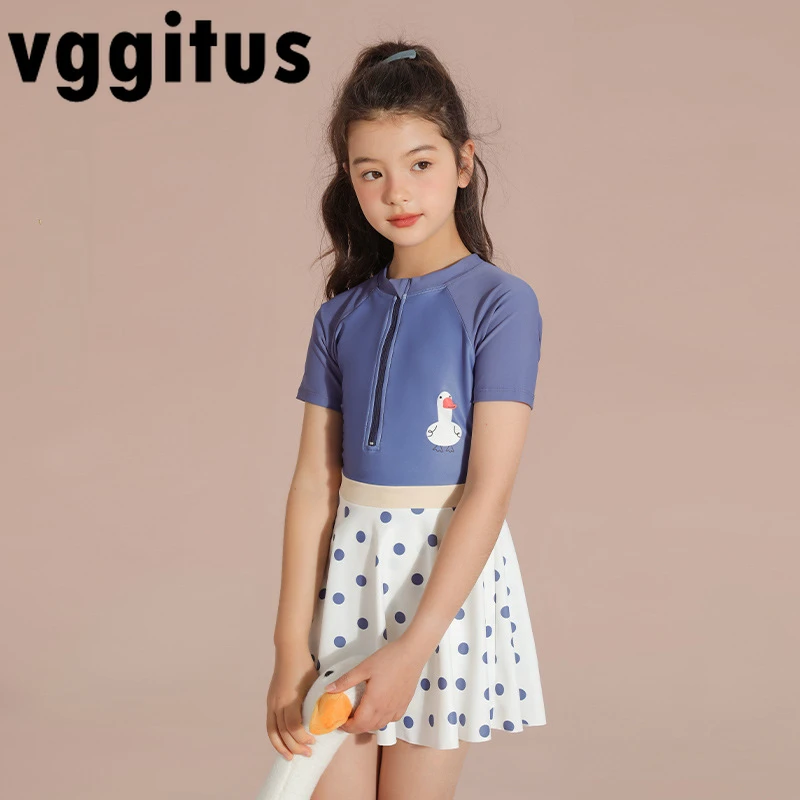Children's Skirt Style Swimsuit Blue and White Half Zipper Round Neck Short Sleeve Swimming Suit Girls Sports Swimwear H00373
Children's Skirt Style Swimsuit Blue and White Half Zipper Round Neck Short Sleeve Swimming Suit Girls Sports Swimwear H00373