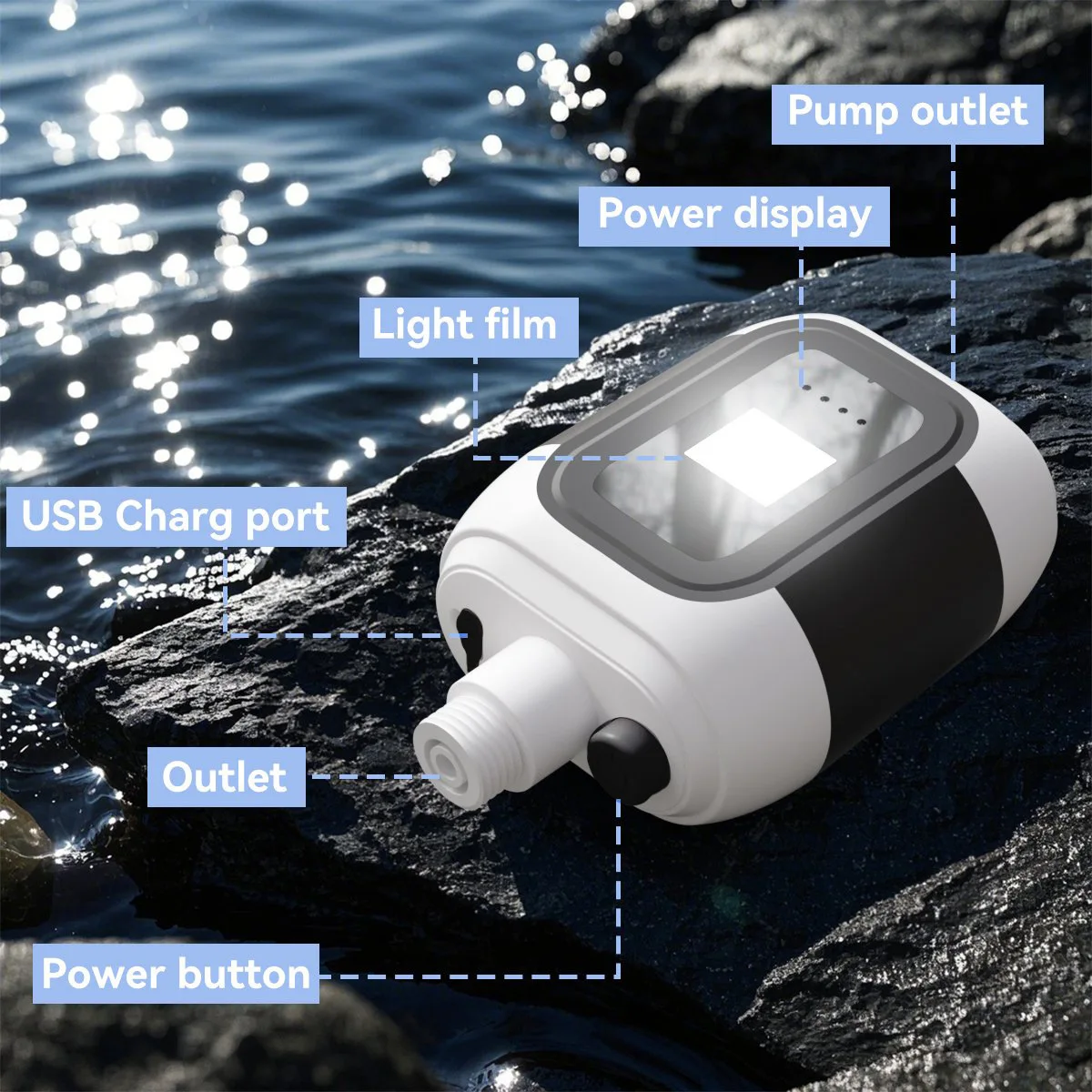 Black Camping Shower Kit Rechargeable Portable Water Pump With 2200mAh Battery Waterproof Shower For Outdoor Travel Pet Cleaning
Black Camping Shower Kit Rechargeable Portable Water Pump With 2200mAh Battery Waterproof Shower For Outdoor Travel Pet Cleaning