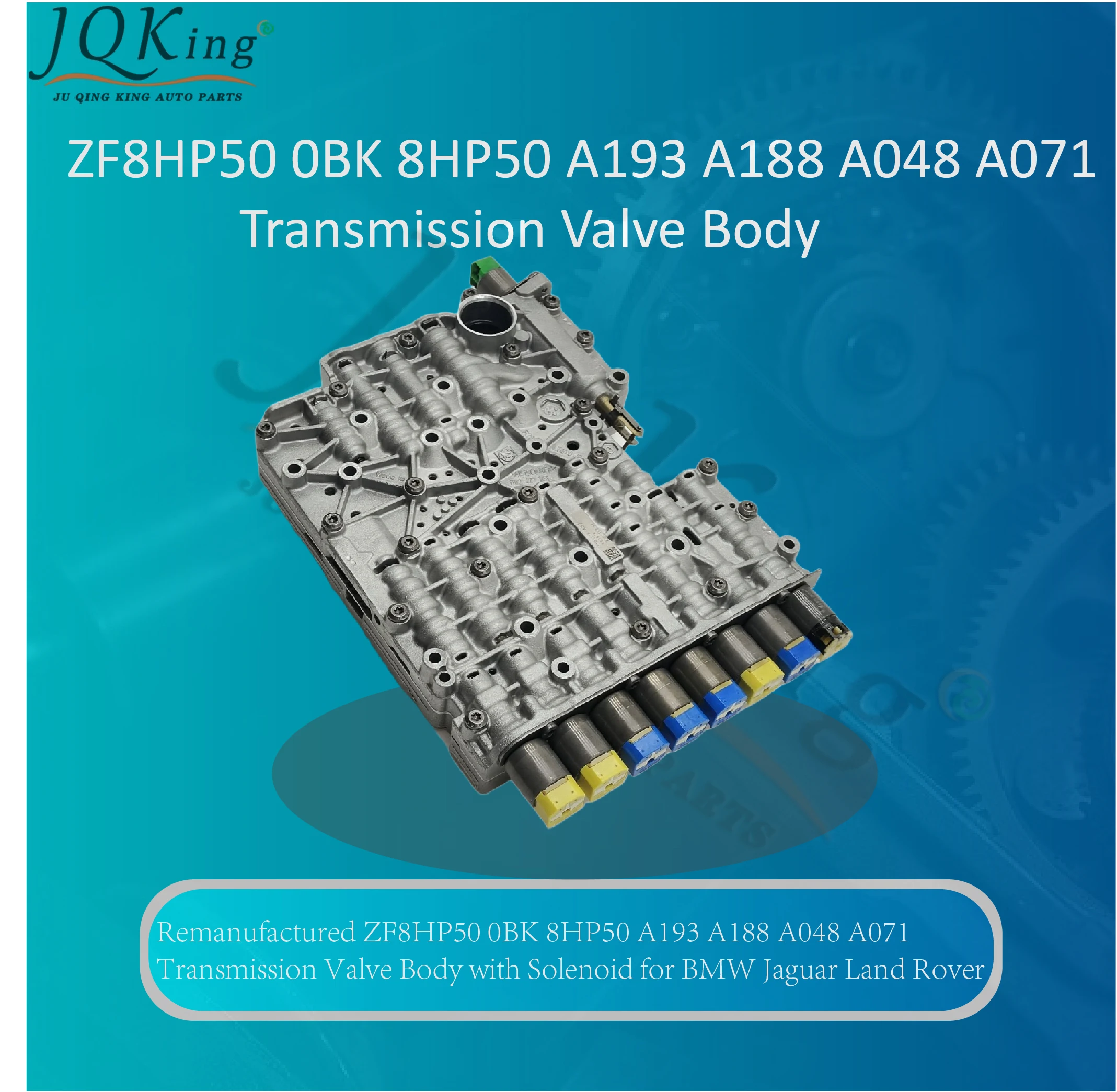 Remanufactured ZF8HP50 0BK 8HP50 A193 A188 A048 A071 Transmission Valve Body with Solenoid for BMW Jaguar Land Rover
Remanufactured ZF8HP50 0BK 8HP50 A193 A188 A048 A071 Transmission Valve Body with Solenoid for BMW Jaguar Land Rover
