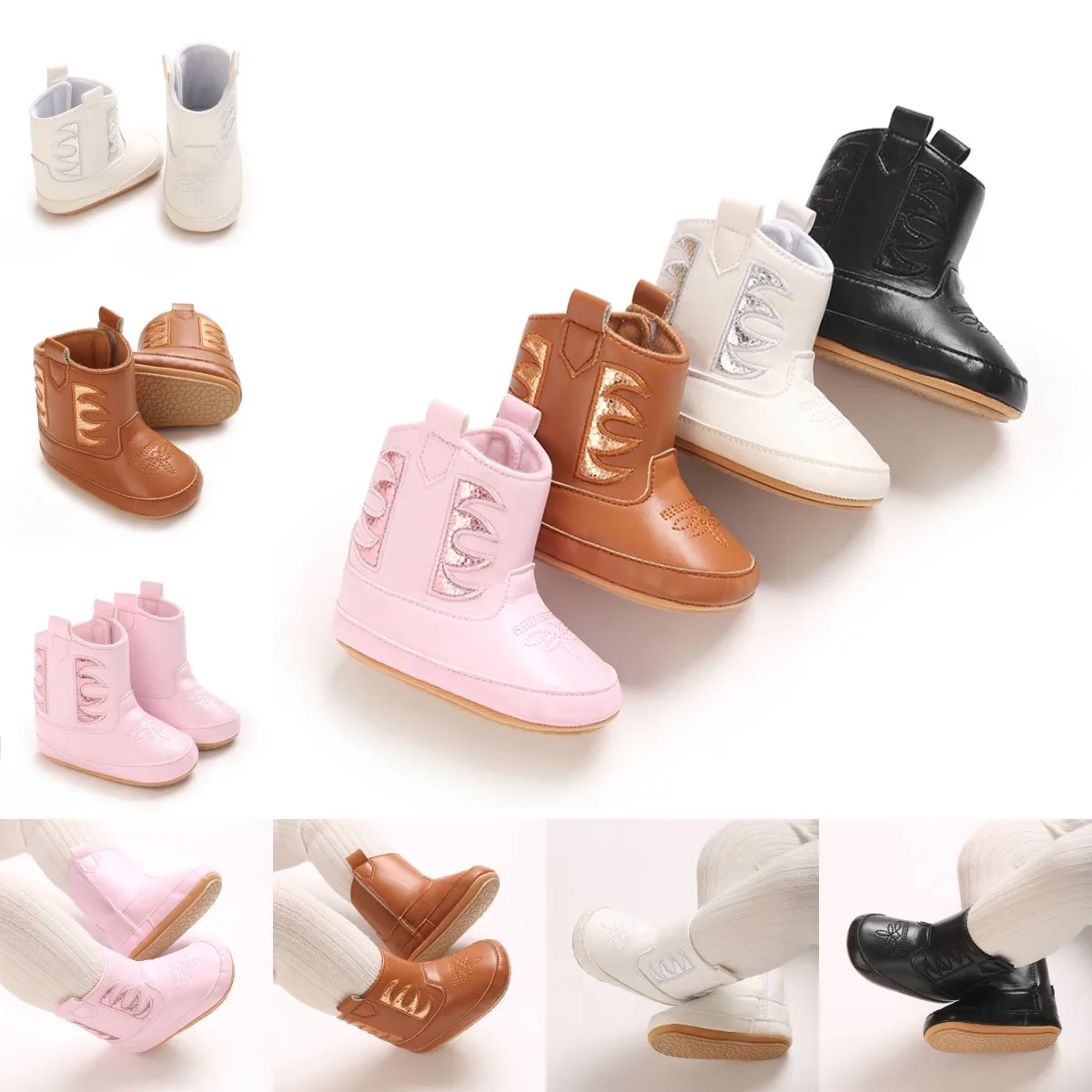 0-18 Months Fashionable Rubber baby shoes Western denim midsole boots autumn and winter warm and anti slip casual walking shoes
0-18 Months Fashionable Rubber baby shoes Western denim midsole boots autumn and winter warm and anti slip casual walking shoes