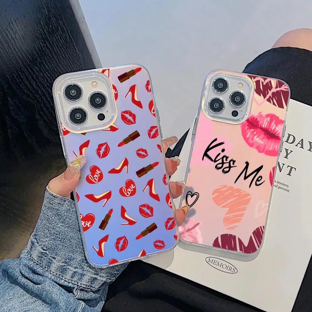 Kiss Lipstick Pattern Phone Case For iPhone 17 16 15 14 13 12 11 Pro Max Plus Transparent Aurora Laser Gradient Cover
Kiss Lipstick Pattern Phone Case For iPhone 17 16 15 14 13 12 11 Pro Max Plus Transparent Aurora Laser Gradient Cover