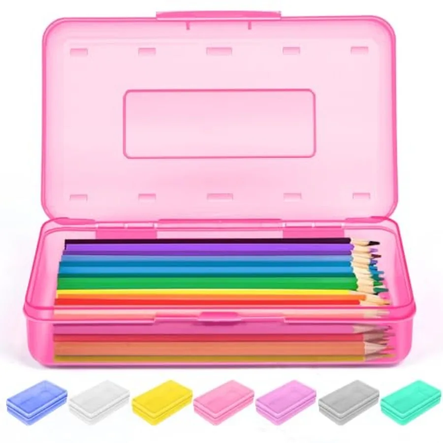 1 Pack Pencil Case, Pencil Box with Stickers, Large Plastic Crayon Box with Snap-tight Lid, Stackable Storage Box Art Craft Mar
1 Pack Pencil Case, Pencil Box with Stickers, Large Plastic Crayon Box with Snap-tight Lid, Stackable Storage Box Art Craft Mar