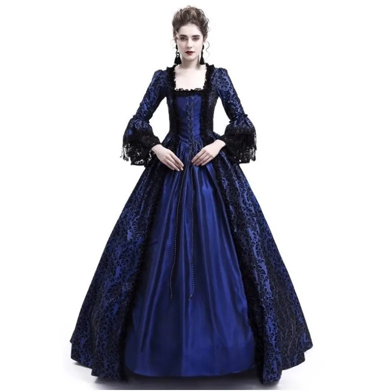 Court Medieval Stage Costume Retro European Noble Evening Dress Women's High Waist
Court Medieval Stage Costume Retro European Noble Evening Dress Women's High Waist