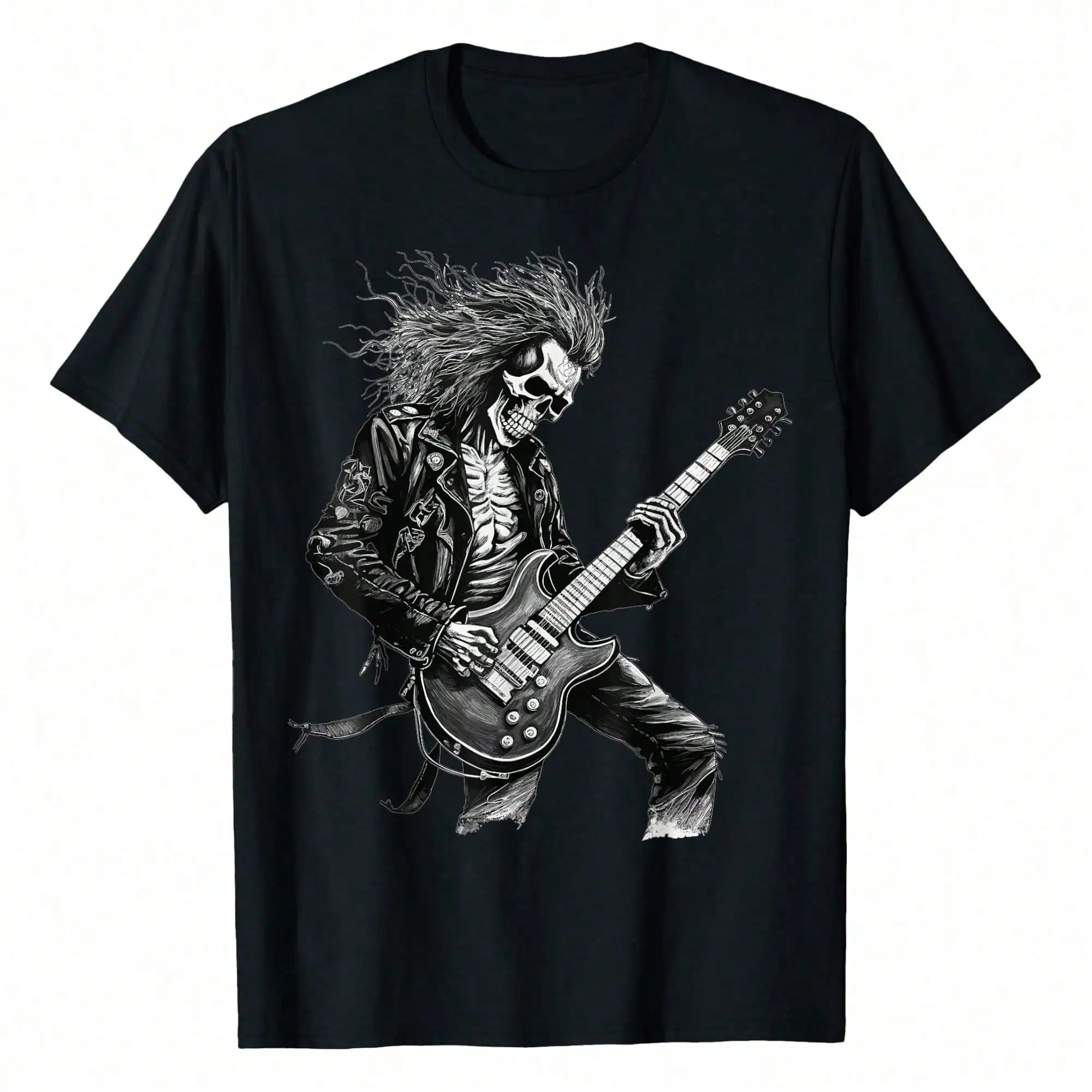 Skeleton Guitar Guy Rock And Roll Band Rock On T-Shirt Made For Summer Outdoor Adventures, This Short-Sleeved T-Shirt Is Made Of
Skeleton Guitar Guy Rock And Roll Band Rock On T-Shirt Made For Summer Outdoor Adventures, This Short-Sleeved T-Shirt Is Made Of