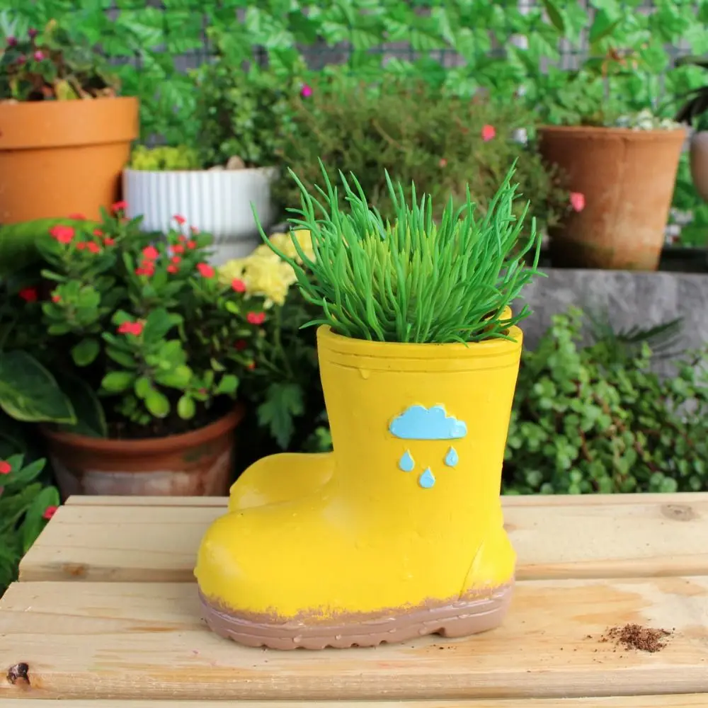 Garden Decoration Resin Rain Boot Planter Funny Crafts Hydroponic Flower Holder Decorative Pen Holder Bonsai
Garden Decoration Resin Rain Boot Planter Funny Crafts Hydroponic Flower Holder Decorative Pen Holder Bonsai
