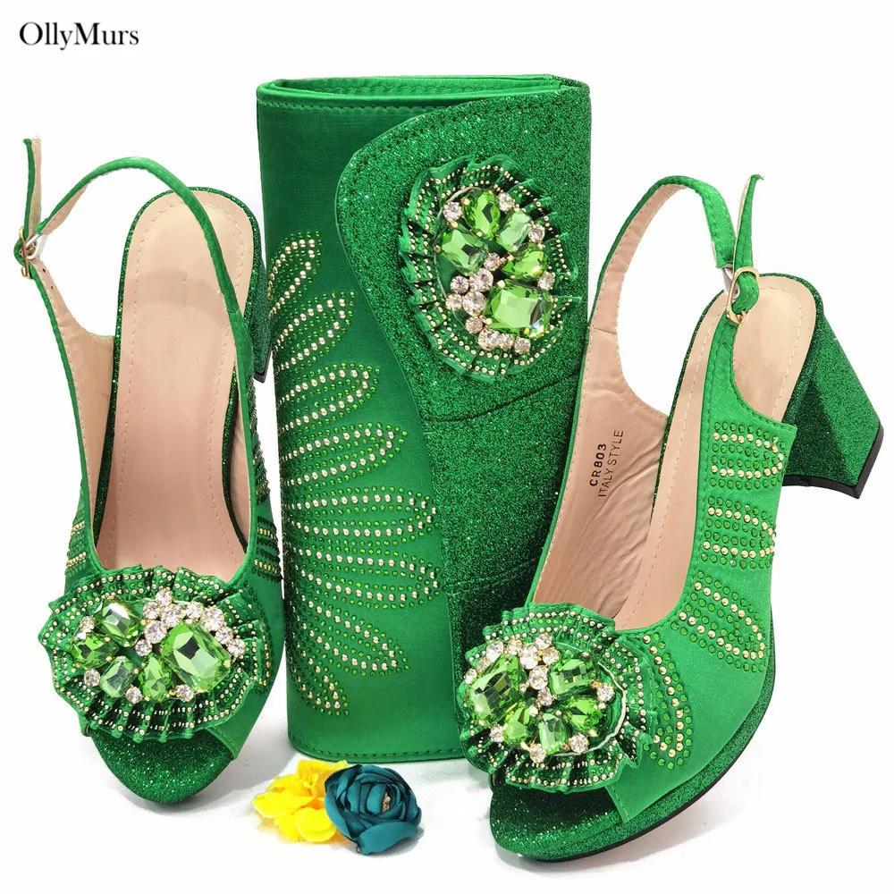 High Quality PU With Rhinestone Woman Sandal Shoes And Bags Set Italian Style High Heels Shoes And Bag To Match Set For Party
High Quality PU With Rhinestone Woman Sandal Shoes And Bags Set Italian Style High Heels Shoes And Bag To Match Set For Party