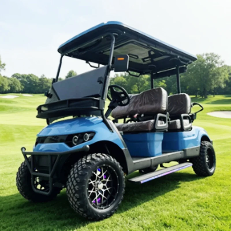 72V Lithium Battery Electric Golf Cart Buggy CE Approved China Made Electric Golf 12-Inch Off-Road Tires White Upholstered Seat
72V Lithium Battery Electric Golf Cart Buggy CE Approved China Made Electric Golf 12-Inch Off-Road Tires White Upholstered Seat