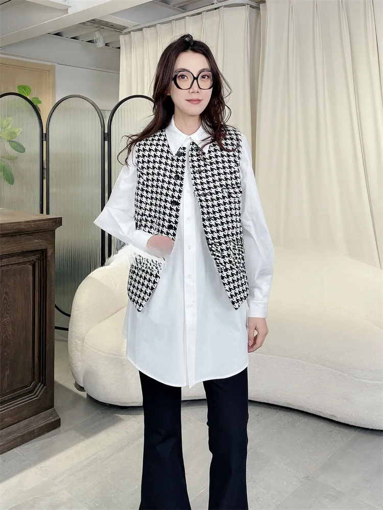 Noiselet Retro Plaid Vest 3D Embroidery Collarl Cardigan Women's Spring Summer Cotton ket Design Commute Sle
Noiselet Retro Plaid Vest 3D Embroidery Collarl Cardigan Women's Spring Summer Cotton ket Design Commute Sle