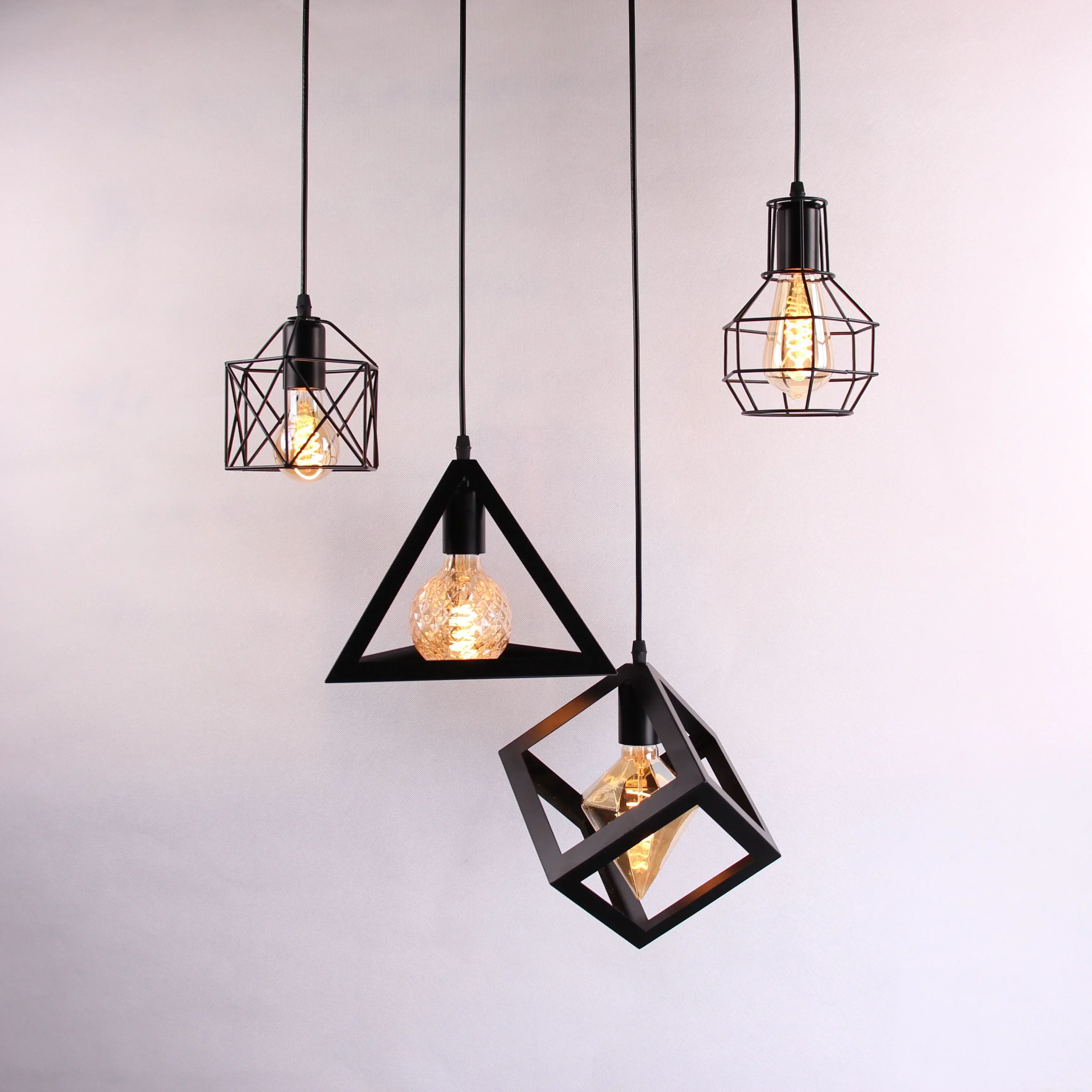 Modern Cage Pendant Light E27 Metal Hanging Ceiling Lamp Fixture Iron Minimalist Vintage Scandinavian Loft Pyramid Pendant Lamp
Modern Cage Pendant Light E27 Metal Hanging Ceiling Lamp Fixture Iron Minimalist Vintage Scandinavian Loft Pyramid Pendant Lamp