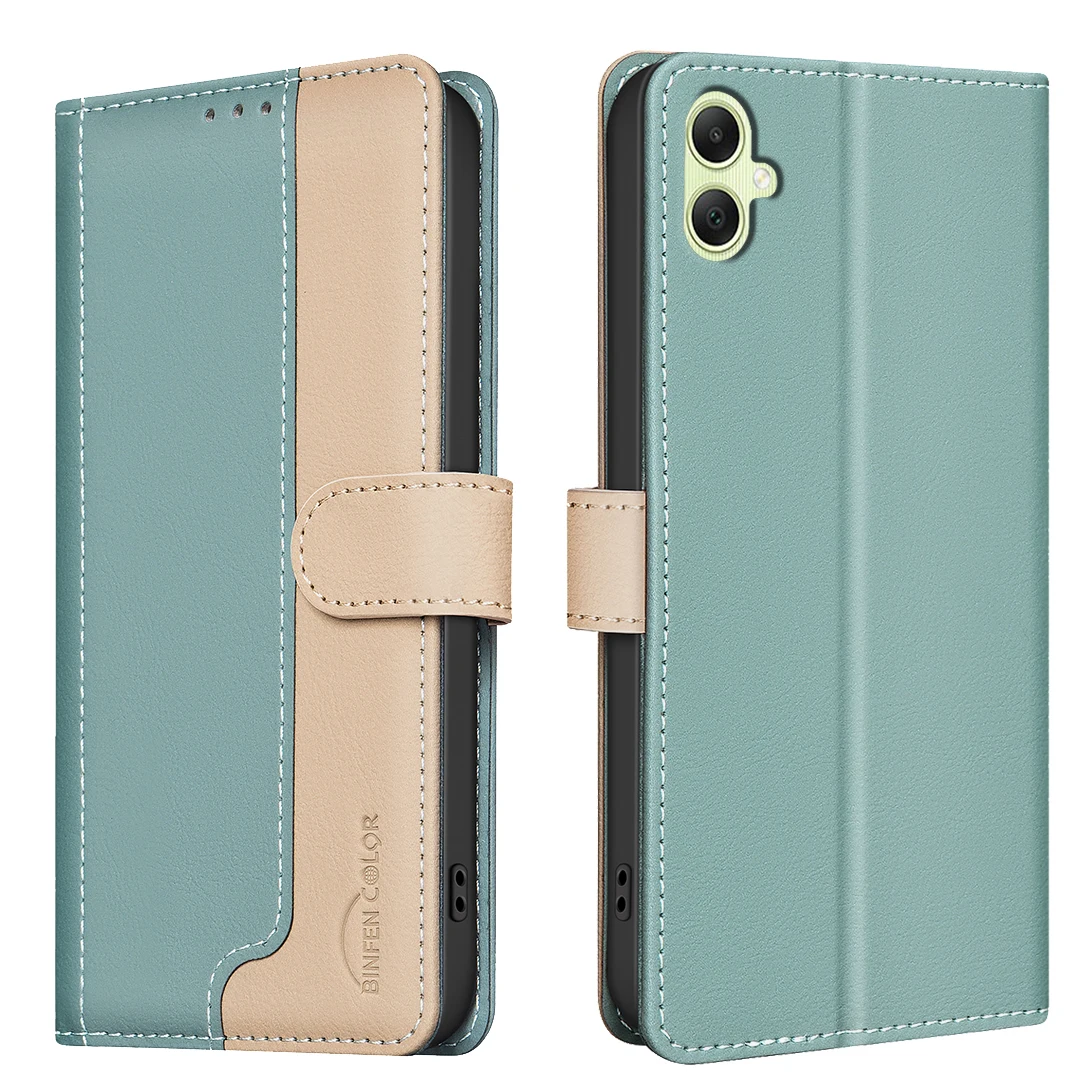 For Samsung Galaxy A05 Phone Case Protective Case Color-Blocked RFID Soft Shell Flip Leather Case
For Samsung Galaxy A05 Phone Case Protective Case Color-Blocked RFID Soft Shell Flip Leather Case