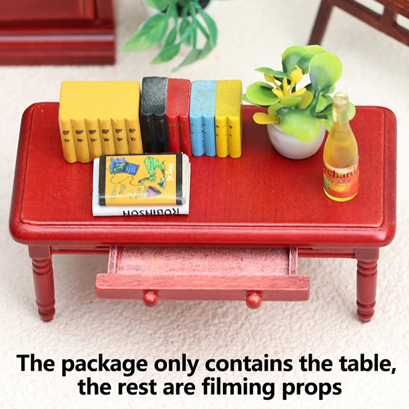 1:12 Dollhouse Miniature Table Red Coffee Table Wooden End Table Teatable Model Furniture Home Decor Toy
1:12 Dollhouse Miniature Table Red Coffee Table Wooden End Table Teatable Model Furniture Home Decor Toy