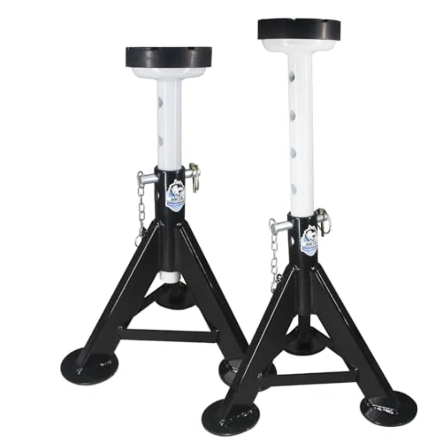 Automotive jack stands for cars, SUVs, light trucks: 4-ton capacity, flat rubber saddle, security locking pins, adjustable heig
Automotive jack stands for cars, SUVs, light trucks: 4-ton capacity, flat rubber saddle, security locking pins, adjustable heig