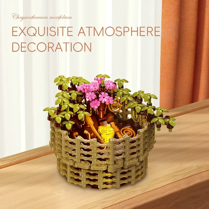 353PCS Potted Basket Building Blocks Creative flowers Plant Pots Model Light Bricks Desktop Decor Diy Toy Adult Holiday Gift
353PCS Potted Basket Building Blocks Creative flowers Plant Pots Model Light Bricks Desktop Decor Diy Toy Adult Holiday Gift