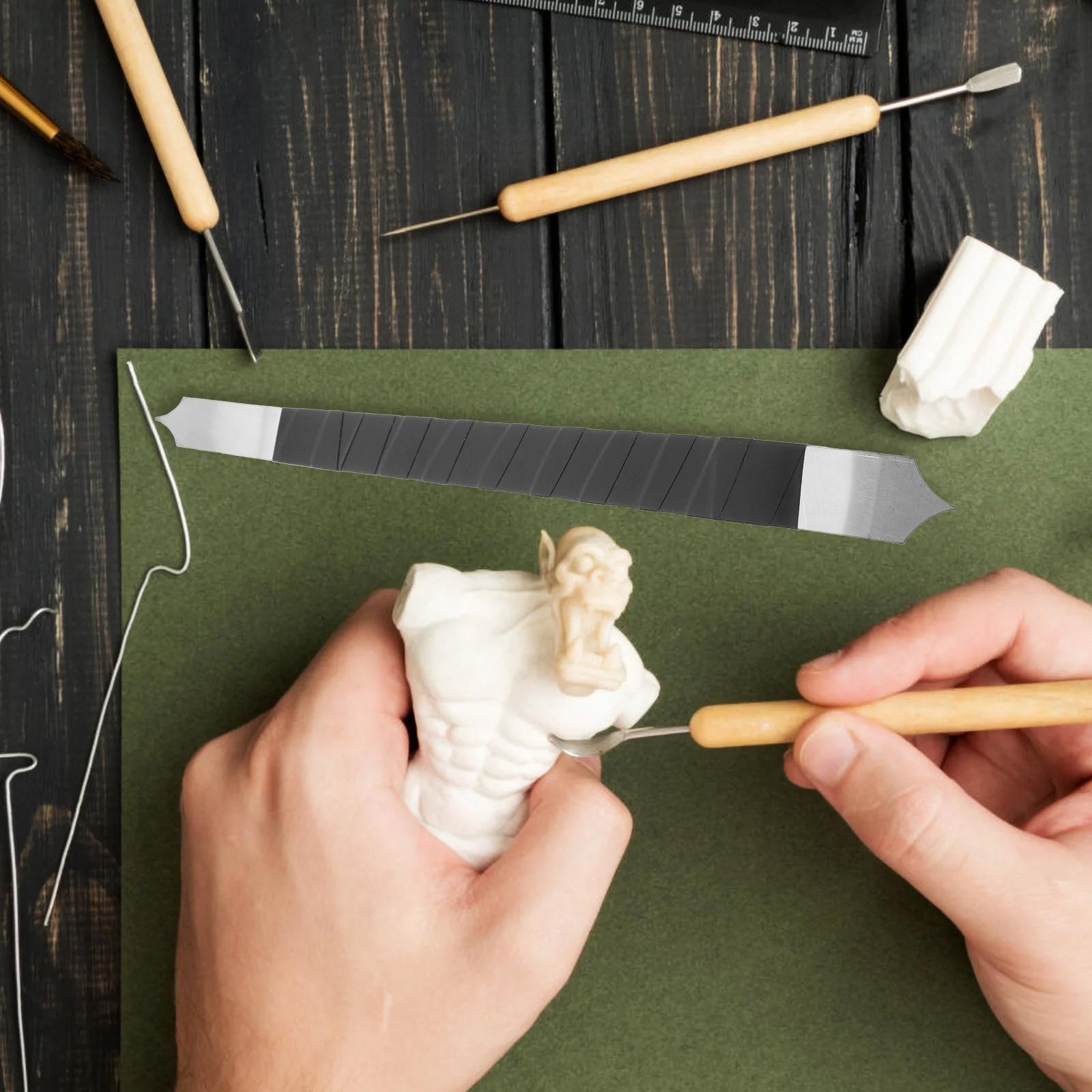 Metal Polymer Clay Scales Texture Sculpting Tool Carving Scraper Smooth Handle Cutter Clay Craft Pottery Supplies
Metal Polymer Clay Scales Texture Sculpting Tool Carving Scraper Smooth Handle Cutter Clay Craft Pottery Supplies