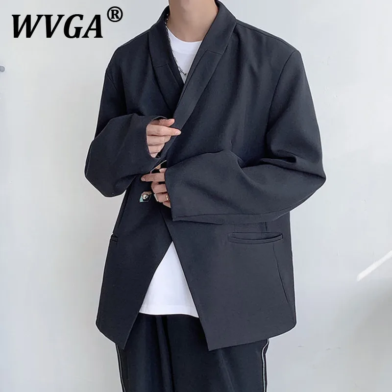 WVGA Suit Coat Spring Autumn New Man Asymmetrical Placket Metal Button Trendy Design Niche Chic Casual Long Sleeve Blazer W11622
WVGA Suit Coat Spring Autumn New Man Asymmetrical Placket Metal Button Trendy Design Niche Chic Casual Long Sleeve Blazer W11622