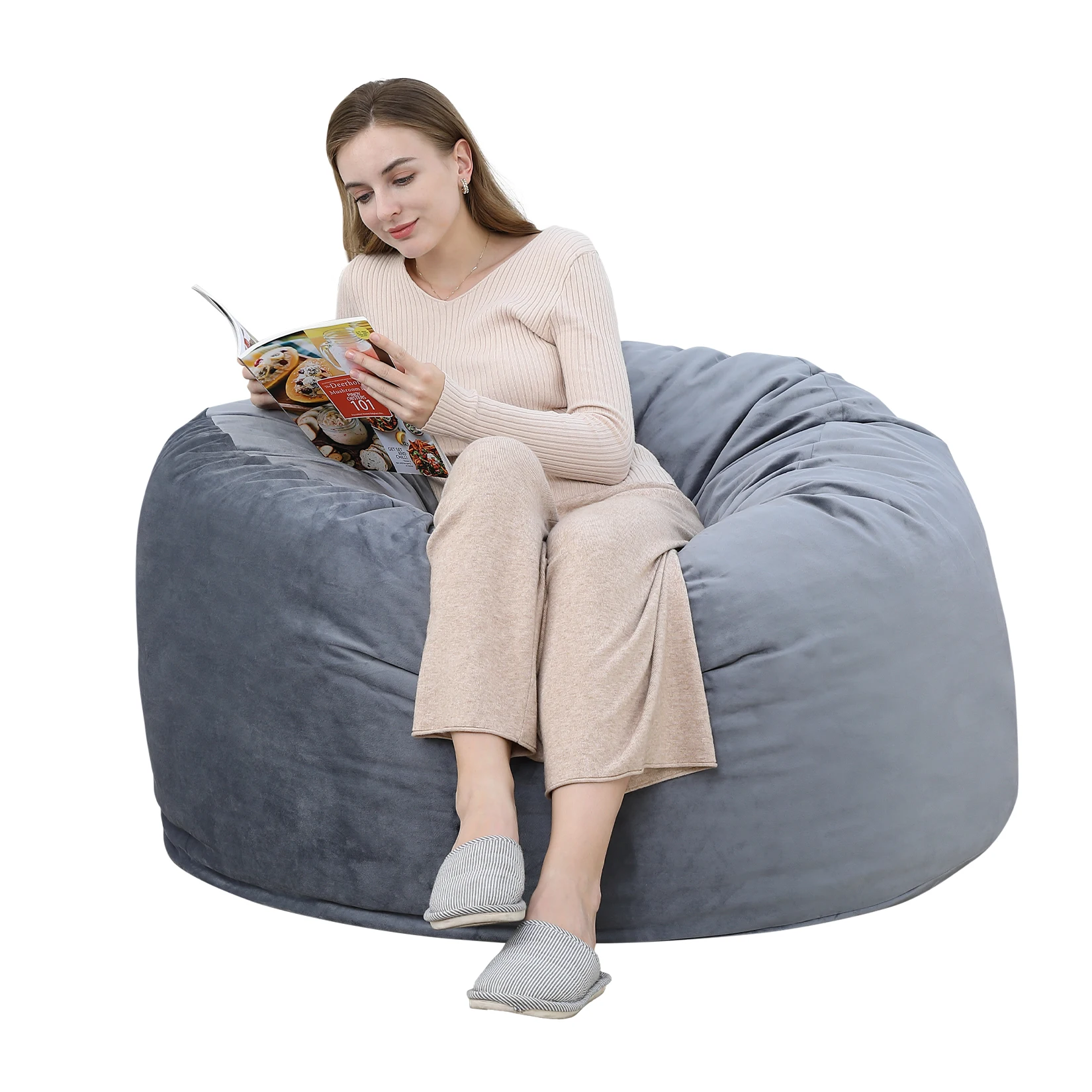 Giant Bean Bag Chair with High-Rebound Memory Foam, Stuffed Bean Bag Sofa with Dutch Velvet Cover, Big Bean Furniture with Soft
Giant Bean Bag Chair with High-Rebound Memory Foam, Stuffed Bean Bag Sofa with Dutch Velvet Cover, Big Bean Furniture with Soft