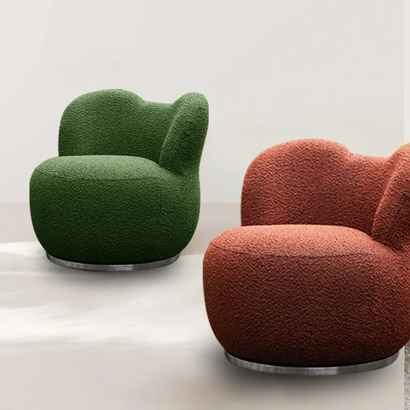 LMM light luxury round fabric sofa chair small apartment leisure rotating single chair
LMM light luxury round fabric sofa chair small apartment leisure rotating single chair