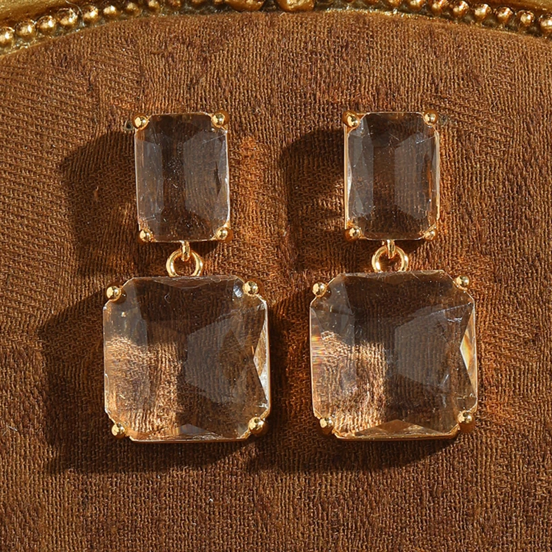 Transparent Crystal Vintage Square Drop Earrings Pendent Luxury Woman Gold Color Wedding Accessories Party Mother's Day Jewelry
Transparent Crystal Vintage Square Drop Earrings Pendent Luxury Woman Gold Color Wedding Accessories Party Mother's Day Jewelry