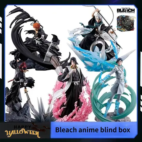 Bleach anime blind box mystery figure collection random character Ichigo Rukia Aizen Toshiro Byakuya collectible toy gift