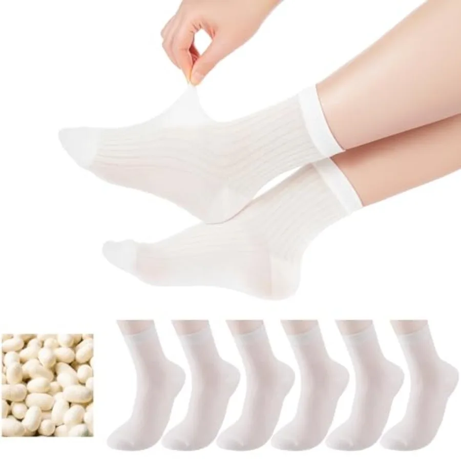 Ramede 6 Pairs Men's Liner Socks Silk Thin Dress Socks Ultra Lightweight Hiking Business Calf Cool Sweat Absorption
Ramede 6 Pairs Men's Liner Socks Silk Thin Dress Socks Ultra Lightweight Hiking Business Calf Cool Sweat Absorption