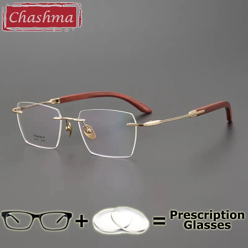 Chashma Prescription Glasses Eyeglasses Frames Titanium Rose Wood Myopia High Quality Men Multifocal Progressive Rimless Eyewear
Chashma Prescription Glasses Eyeglasses Frames Titanium Rose Wood Myopia High Quality Men Multifocal Progressive Rimless Eyewear