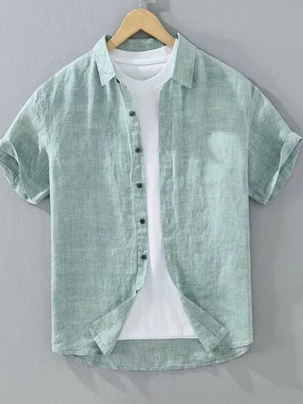 Summer Men's Retro Cotton Linen Short Sleeve Shirt Pure Cotton Thin Style Collar Casual Loose Fit Breathable Artistic Trendy
Summer Men's Retro Cotton Linen Short Sleeve Shirt Pure Cotton Thin Style Collar Casual Loose Fit Breathable Artistic Trendy