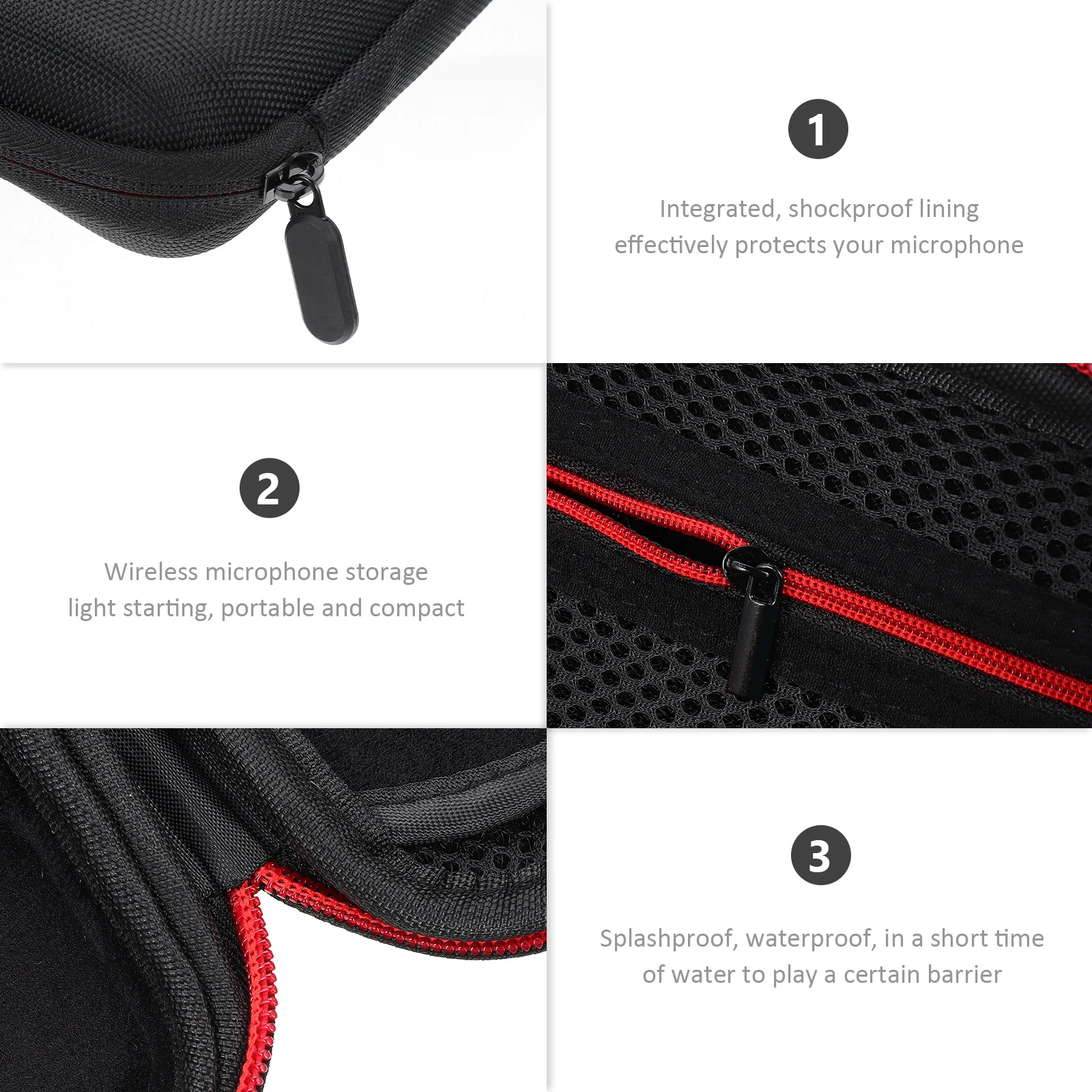Wireless Mic Storage Bag Shockproof Drop-Resistance Mic Carrying Pouch Travel Protective Case for Wireless Microphone 
Wireless Mic Storage Bag Shockproof Drop-Resistance Mic Carrying Pouch Travel Protective Case for Wireless Microphone