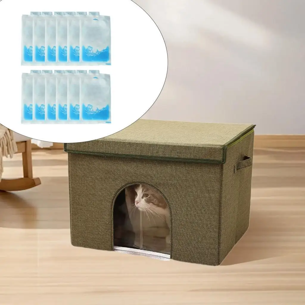 Cooling Cat House Multipurpose Villa Bed Folding with 12 Ice Packs Kennel for Indoor Cat Kitten Pet Accessory Puppy Small Animal
Cooling Cat House Multipurpose Villa Bed Folding with 12 Ice Packs Kennel for Indoor Cat Kitten Pet Accessory Puppy Small Animal