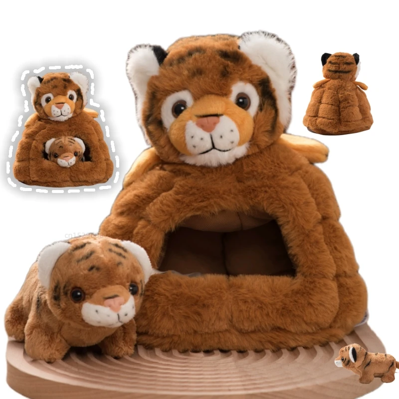 New Lifelike Baby Tiger Plush Toy Stuffed Soft Mother and Son Wild Animal Forest With Nest House DollBirthday Gift for Baby
New Lifelike Baby Tiger Plush Toy Stuffed Soft Mother and Son Wild Animal Forest With Nest House DollBirthday Gift for Baby