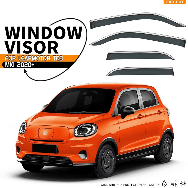 4Pcs For Leapmotor T03 2020+ Car Window Visor Awning Shelters Windshield Side Window Rain Sun Shade Auto Accessories
4Pcs For Leapmotor T03 2020+ Car Window Visor Awning Shelters Windshield Side Window Rain Sun Shade Auto Accessories