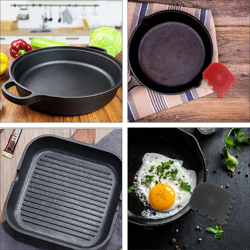 4pcs Cast Iron Pan Cleaning Scrapers Durable Non-Slip Kitchen Tools For Smooth Stripe Bottoms Scrubber For Grill Skillet Baking
4pcs Cast Iron Pan Cleaning Scrapers Durable Non-Slip Kitchen Tools For Smooth Stripe Bottoms Scrubber For Grill Skillet Baking