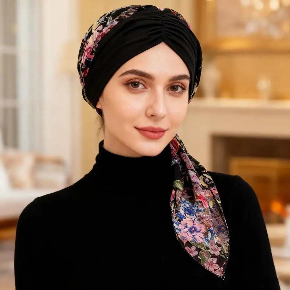 Модная предварительно завязанная шапка-тюрбан, плиссированный платок с цветочным принтом, эластичная бандана, женская повязка на голову
Модная предварительно завязанная шапка-тюрбан, плиссированный платок с цветочным принтом, эластичная бандана, женская повязка на голову