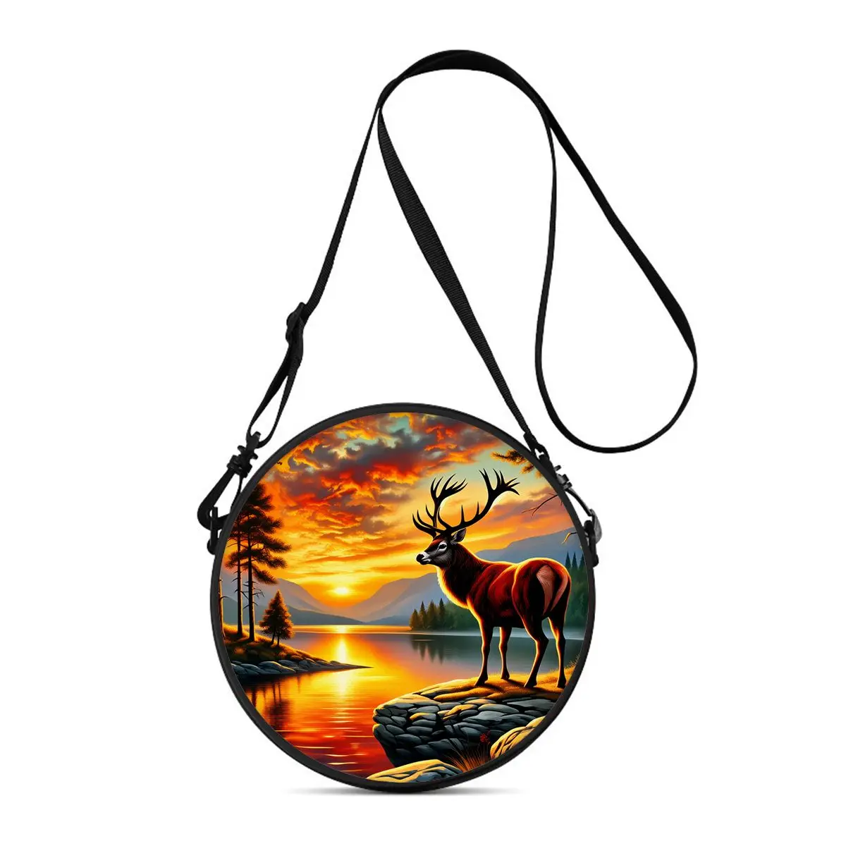 Deer Print Round Shoulder Bag Casual Messenger Bag for Woman Best Gifts 2D Flat Casual Daily Crossbody Bag
Deer Print Round Shoulder Bag Casual Messenger Bag for Woman Best Gifts 2D Flat Casual Daily Crossbody Bag
