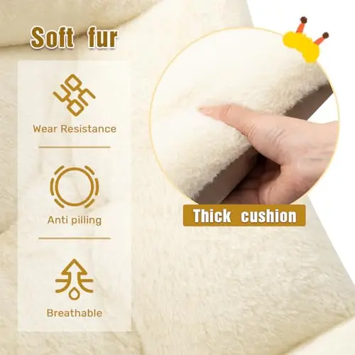 Beige X-Large Faux Fur Saucer Chair With Thick Cushion, Metal Frame, Wear-Resistant & Breathable For Living Room Or Bedroom
Beige X-Large Faux Fur Saucer Chair With Thick Cushion, Metal Frame, Wear-Resistant & Breathable For Living Room Or Bedroom