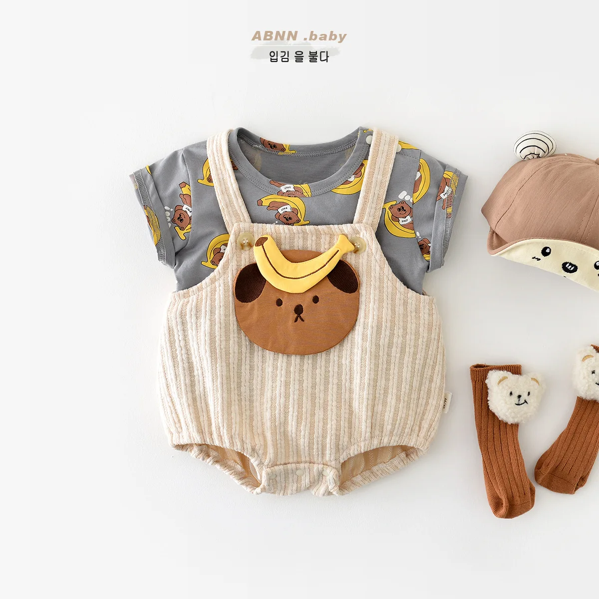 Jenny&DaveSummer New Baby Set Cotton Cartoon Bear Short Sleeves Thin 0-3 Year Old Boys and Girls' Romper Climbing Suit for Child
Jenny&DaveSummer New Baby Set Cotton Cartoon Bear Short Sleeves Thin 0-3 Year Old Boys and Girls' Romper Climbing Suit for Child