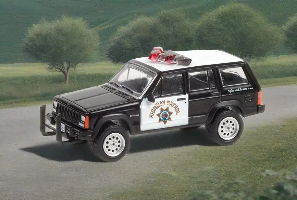 GreenLight 1:64 1993, полицейская машина Jeep Cherokee, имитация сплава, модель микроавтомобиля, коллекция украшений, игрушечный автомобиль в подарок
GreenLight 1:64 1993, полицейская машина Jeep Cherokee, имитация сплава, модель микроавтомобиля, коллекция украшений, игрушечный автомобиль в подарок