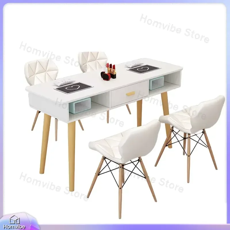 Professional Nail Salon Table and Chair Set White Modern Wooden Manicure Desk for Nail Technician with Adjustable Height
Professional Nail Salon Table and Chair Set White Modern Wooden Manicure Desk for Nail Technician with Adjustable Height