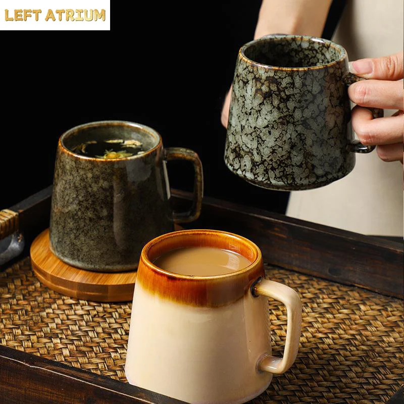 Japanese Vintage Ceramic Mug, High-Capacity Cup, Couple Drinking Home Office Handle, Coffee Tea Cups, Underglaze Color, 350ml
Japanese Vintage Ceramic Mug, High-Capacity Cup, Couple Drinking Home Office Handle, Coffee Tea Cups, Underglaze Color, 350ml
