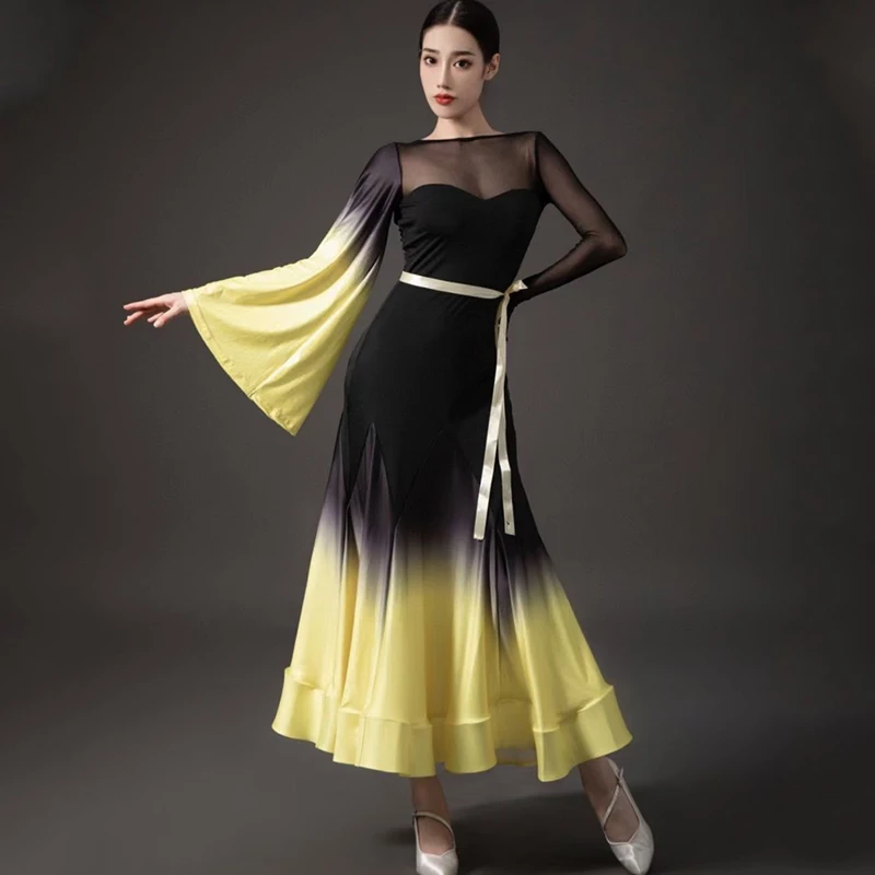 Ballroom Dance Dress For Women New National Standard Dance Lace Mesh Sleeves Costumes Big Swing Modern Dance Dresses DN13779
Ballroom Dance Dress For Women New National Standard Dance Lace Mesh Sleeves Costumes Big Swing Modern Dance Dresses DN13779