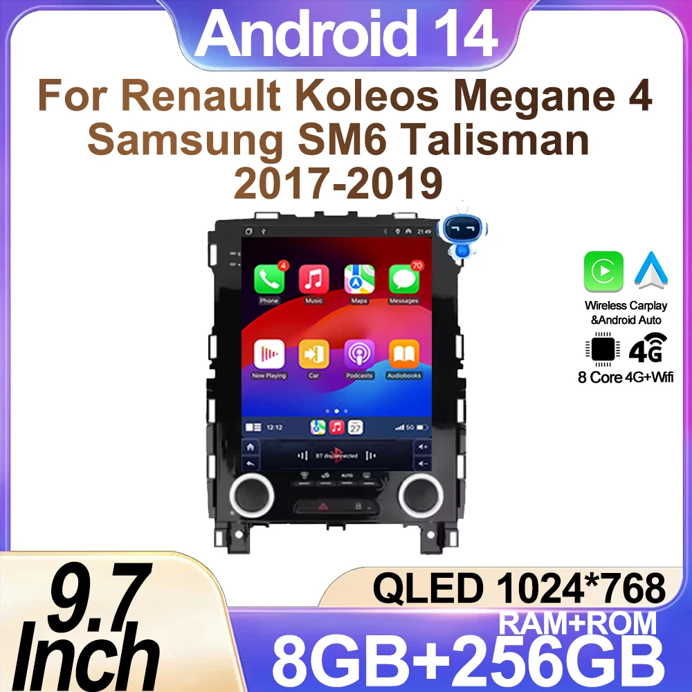 9.7 Inch Android For Renault Koleos Megane 4 Samsung SM6 Talisman 2017-2019 For Tesla Style Multimedia Wifi Navigation Display
9.7 Inch Android For Renault Koleos Megane 4 Samsung SM6 Talisman 2017-2019 For Tesla Style Multimedia Wifi Navigation Display