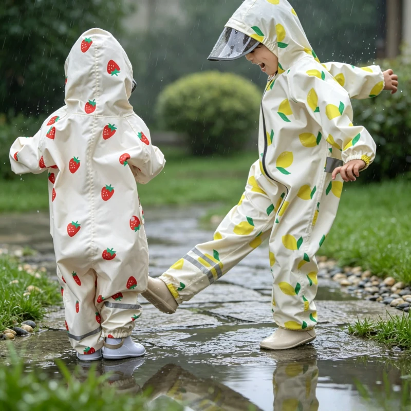 Children Raincoat Unisex Waterproof Play Suit Sandproof Overalls Kindergarten Rain Poncho Set for Boys Girls Outdoor Playground
Children Raincoat Unisex Waterproof Play Suit Sandproof Overalls Kindergarten Rain Poncho Set for Boys Girls Outdoor Playground
