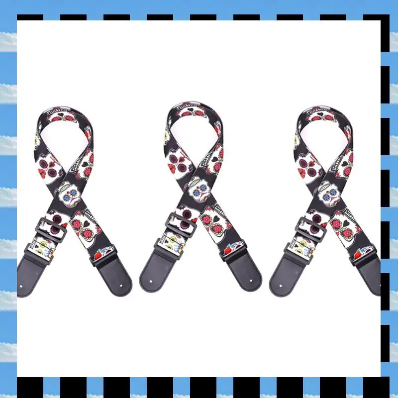 3 PCS Skull Leather Nylon Fluorescent Print Folk Guitar Strap 7.1X7.1X3cm Polyester+PU Acoustic Guitar Strap,C
3 PCS Skull Leather Nylon Fluorescent Print Folk Guitar Strap 7.1X7.1X3cm Polyester+PU Acoustic Guitar Strap,C