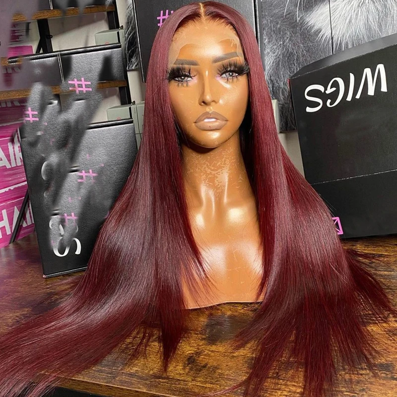 Soft Glueless Burgundy Preplucked 26 Inch180% Density Long Silky Straight Lace Front Wig For Women Babyhair Daily
Soft Glueless Burgundy Preplucked 26 Inch180% Density Long Silky Straight Lace Front Wig For Women Babyhair Daily